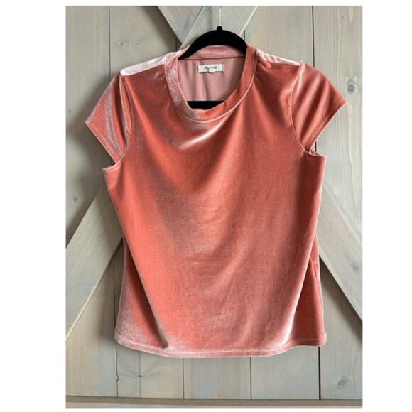 Madewell shirt blouse lot s xs yellow coral blouse Atlantic stripe Swiss dot - Picture 12 of 16